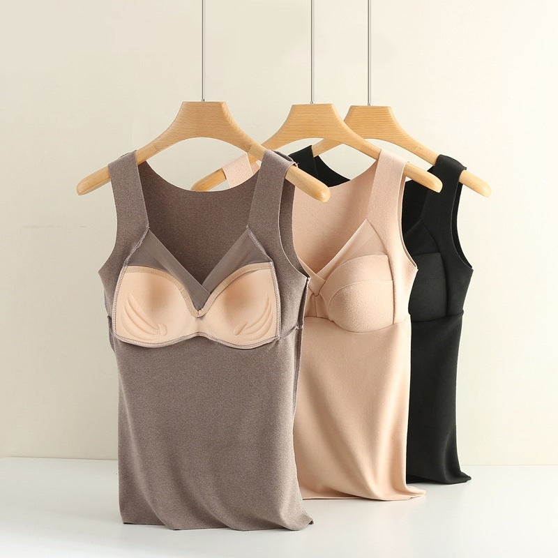 Thermal  Tank Top  w/ Built-In Wearless Bra- Dralon Fabric