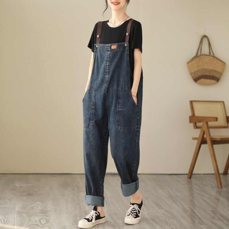 Easy Street Denim Strap Pants Overalls