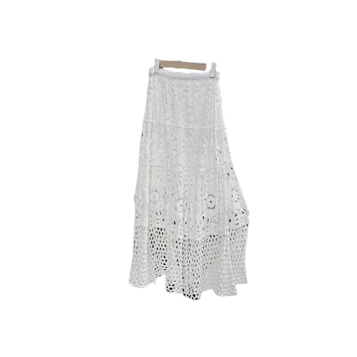 Art Retro Lace Style  Patchwork A- Line Skirt