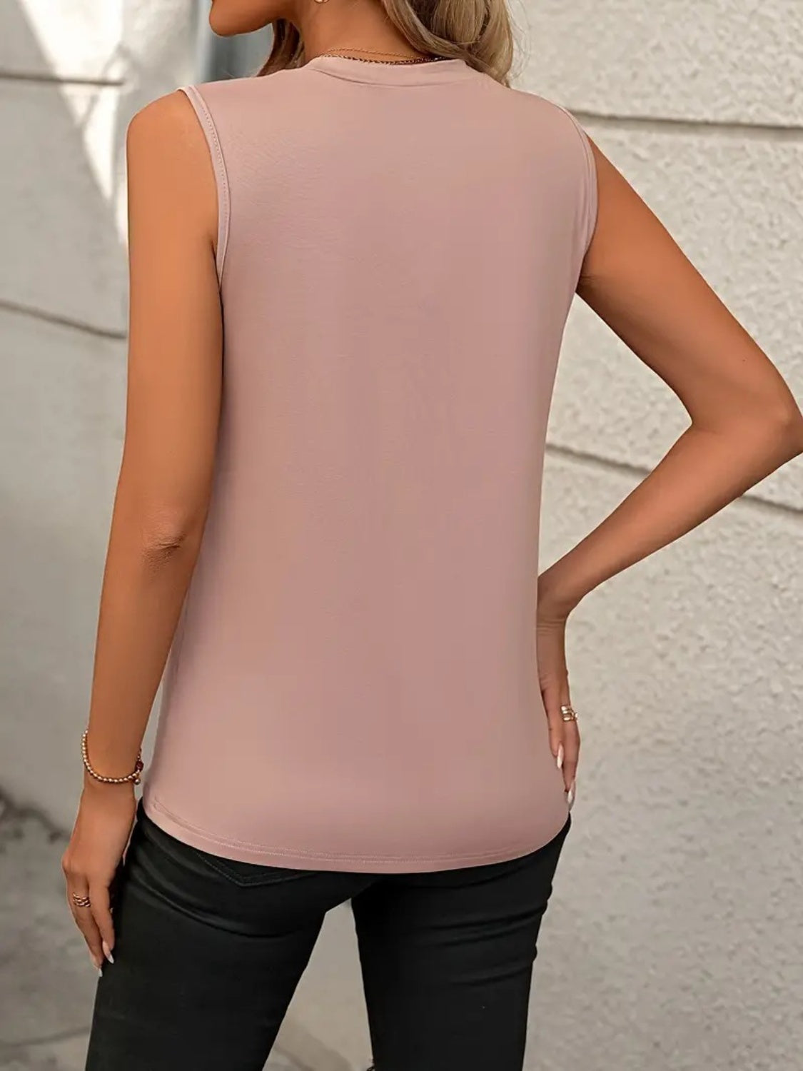 Trendy Striped Cap Sleeve Top with Pocket