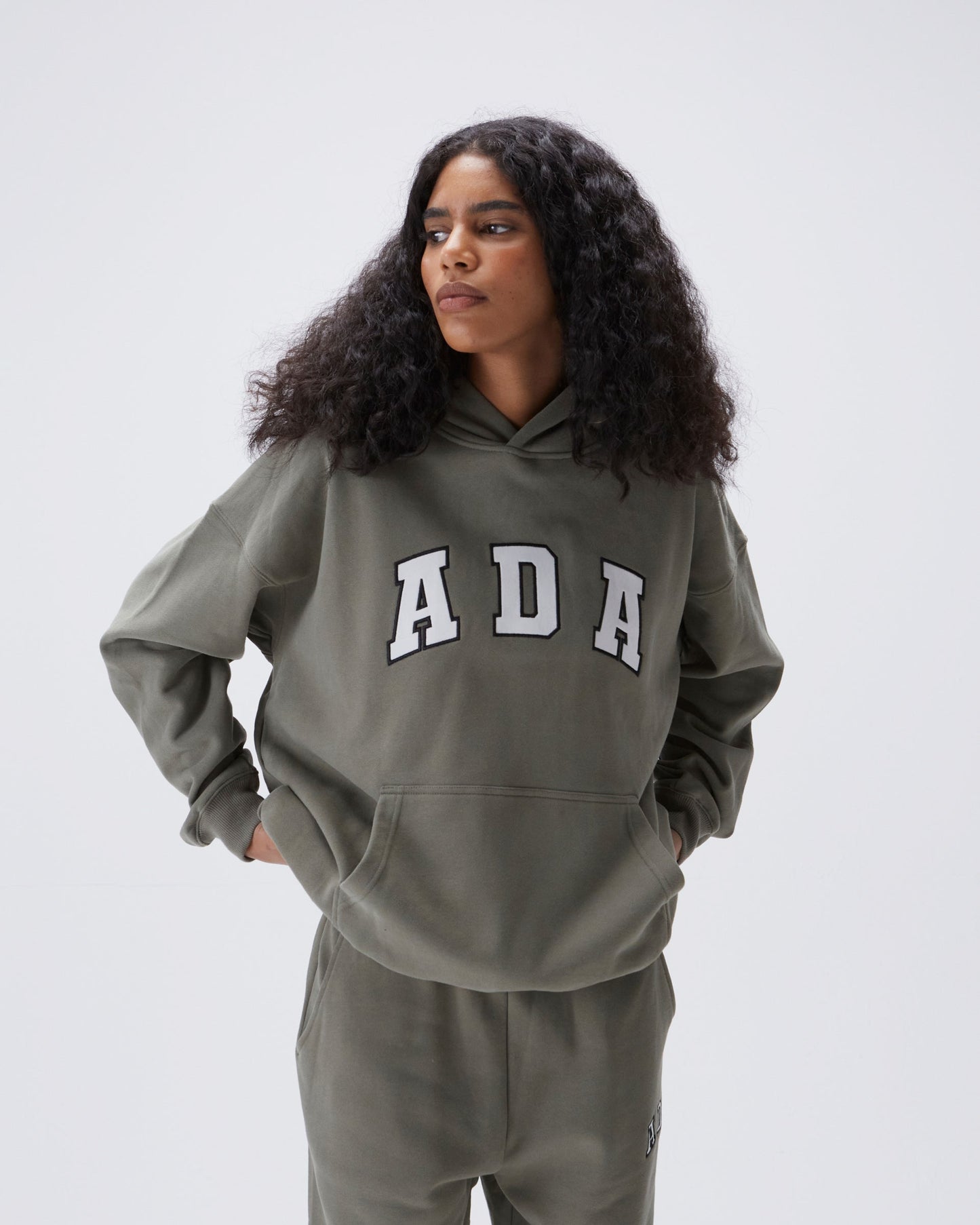 ADA Oversized Hoodie - Olive Green