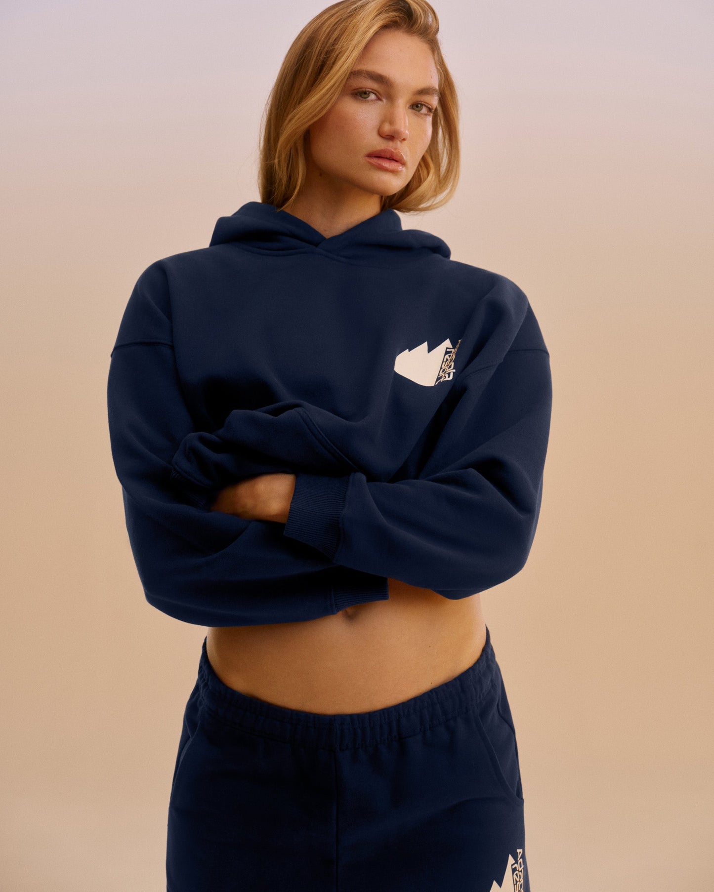 Peaks Oversized Hoodie - Navy Blue