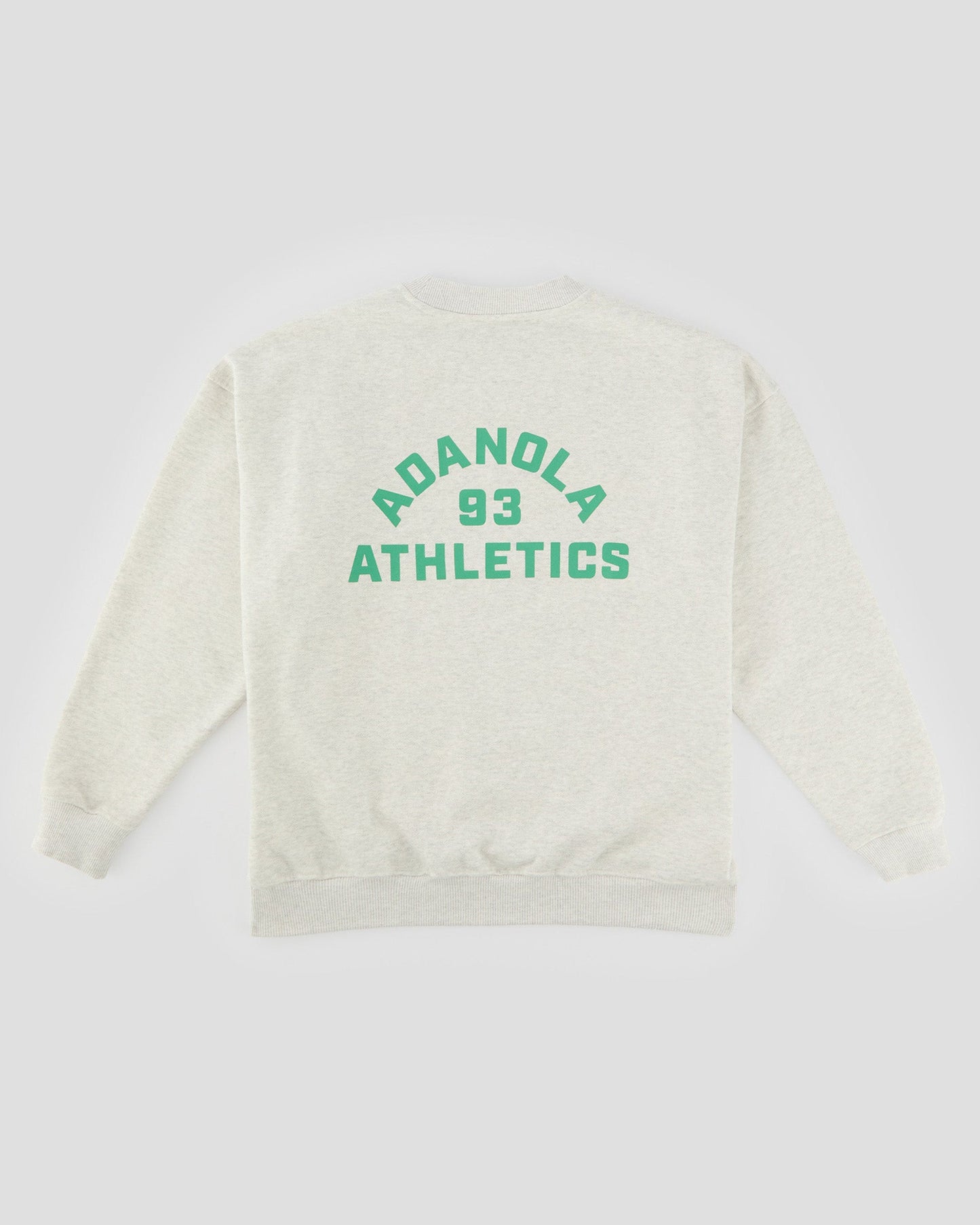 Campus Oversized Sweatshirt - Light Grey Melange/Jade Green
