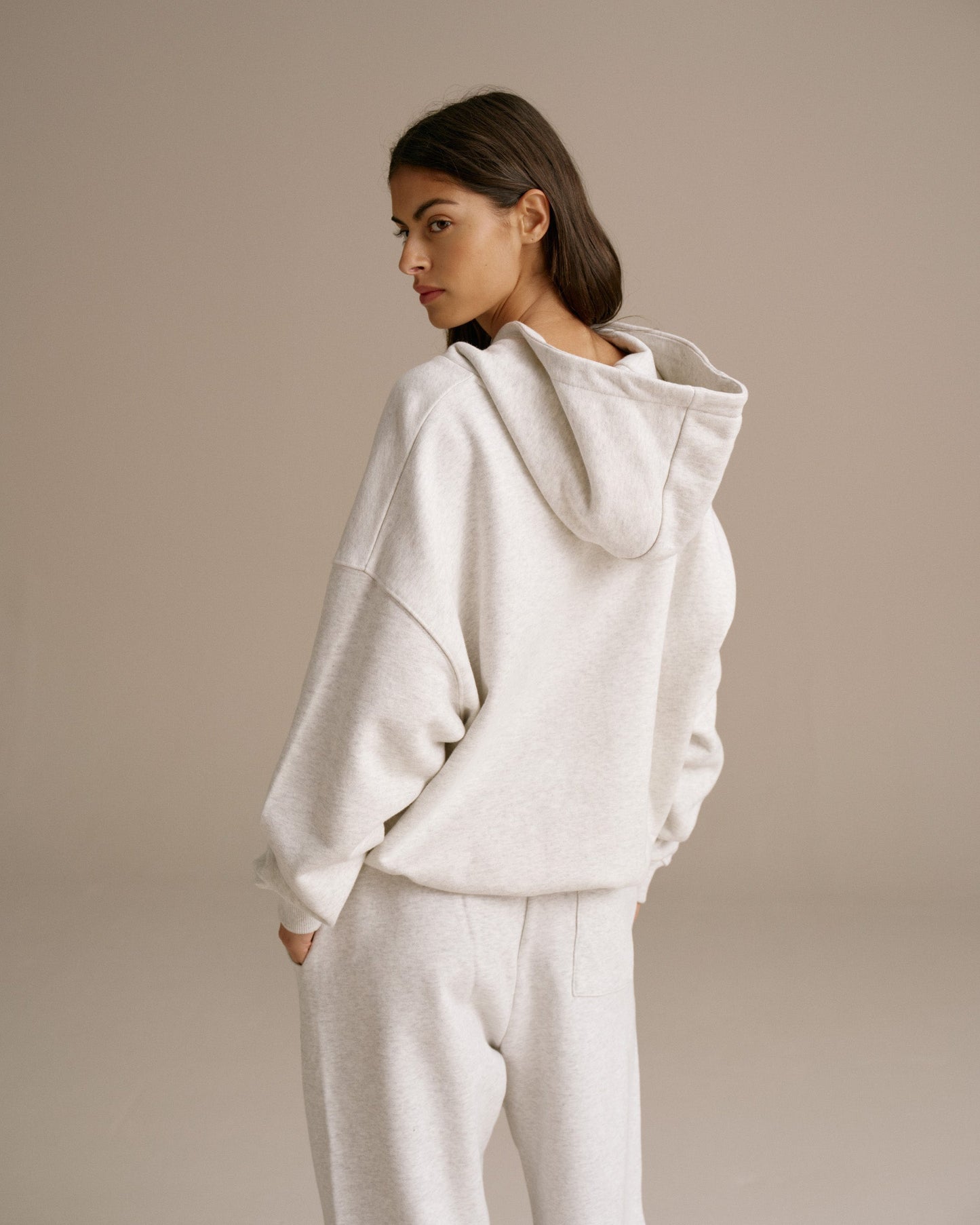 ADA Oversized Hoodie - Light Grey Melange