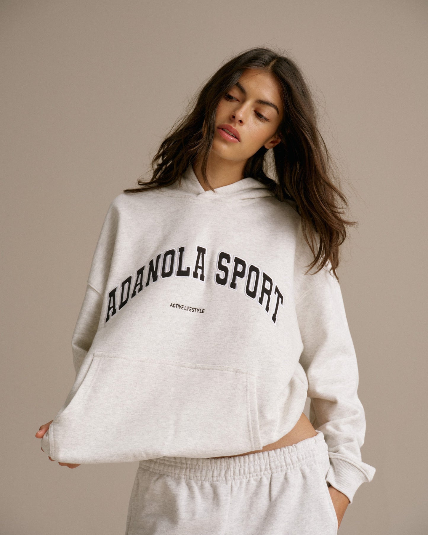 AS Oversized Hoodie - Light Grey Melange