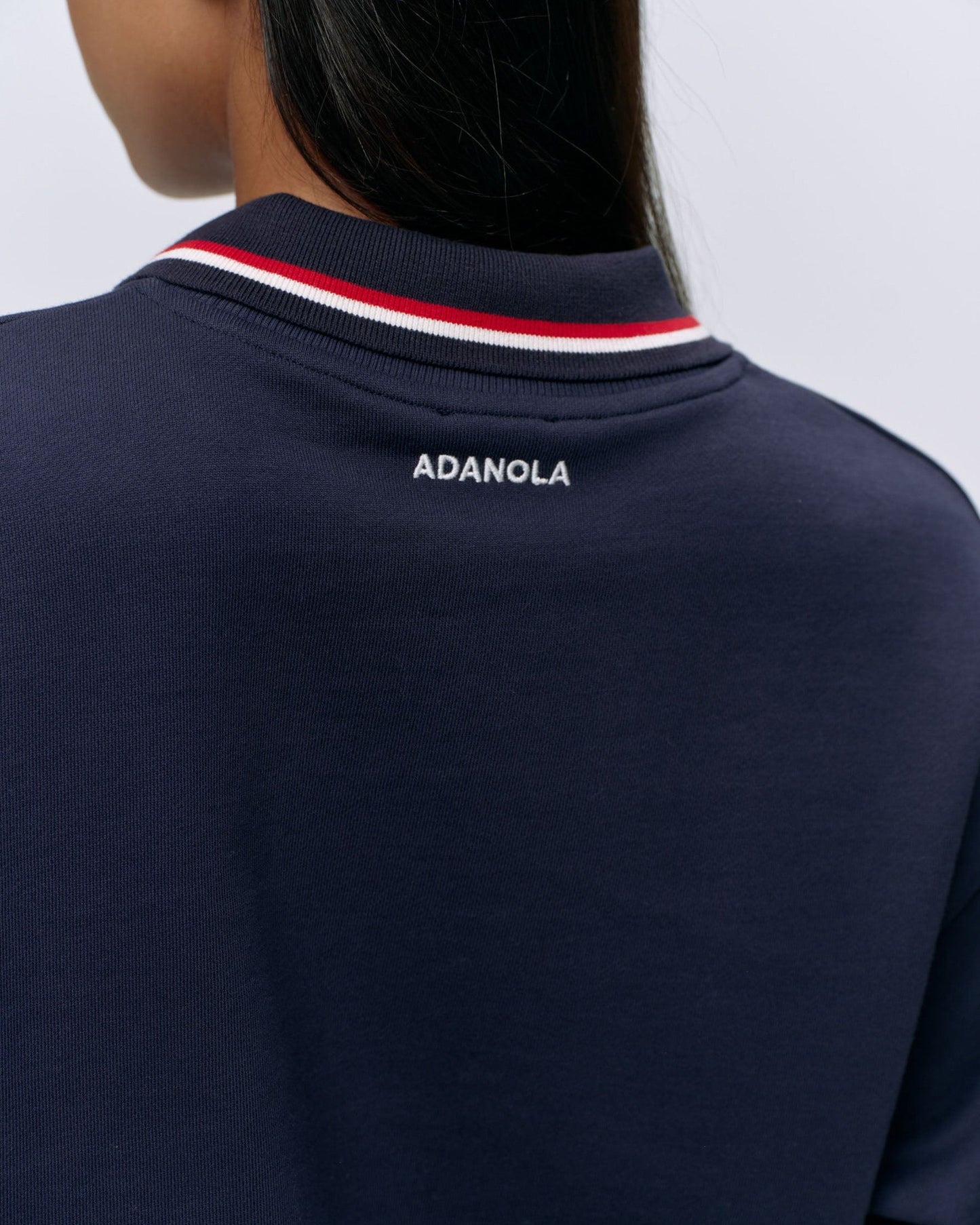 Collared Sweatshirt - Navy Blue/Marshmallow White