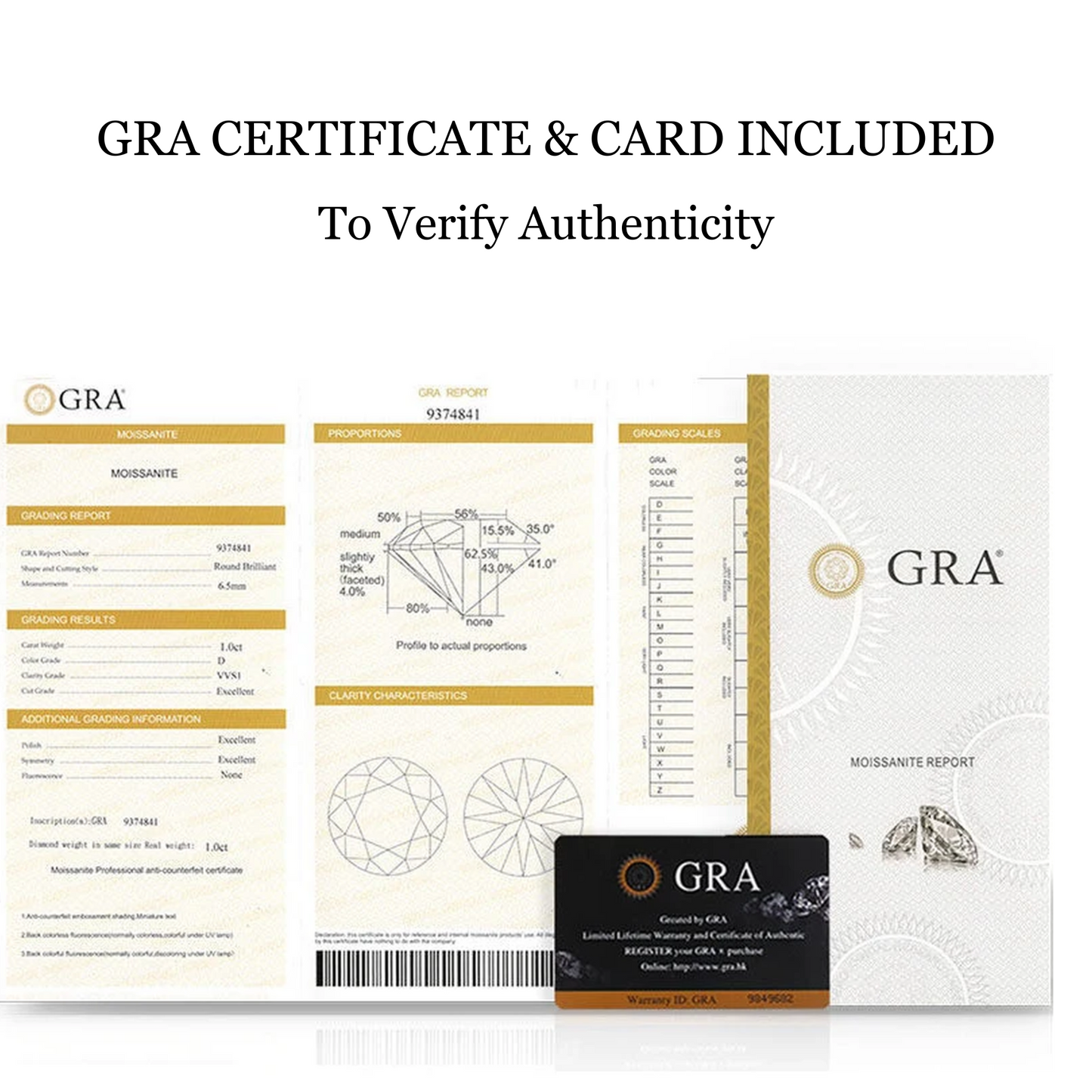 GRA Certified Flawless Classic Moissanite Diamond Necklace 925 Sterling Sliver Plated 18k White Gold Necklace.