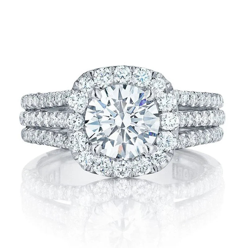 Brilliant CZ Luxury Cocktail Engagement Ring