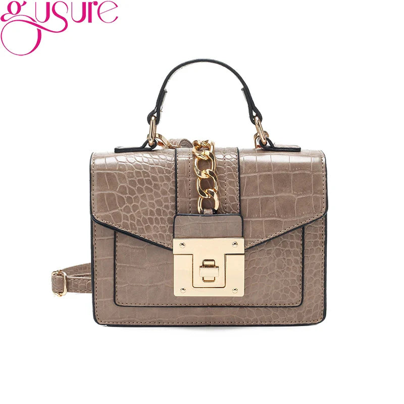 Alligator Pattern Shoulder Bag