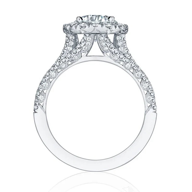 Brilliant CZ Luxury Cocktail Engagement Ring
