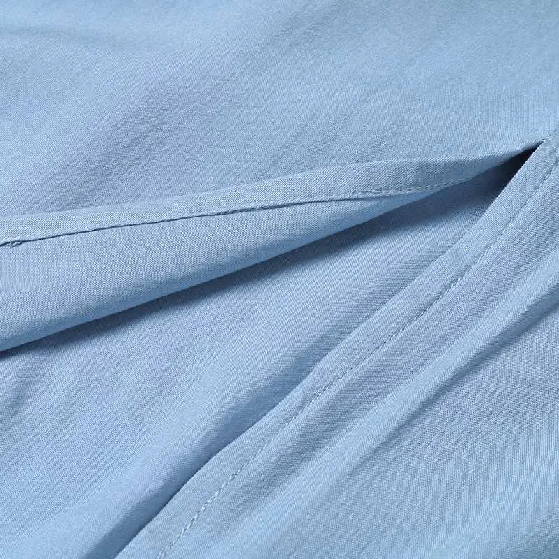 Summer  Oversize Asymmetrical  Baggy V Neck Maxi Dress with Pockets