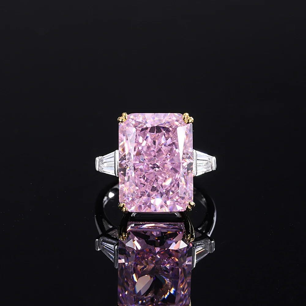 Pink Quartz Gemstone Necklace Pendant, Earrings, Ring Jewelry Set