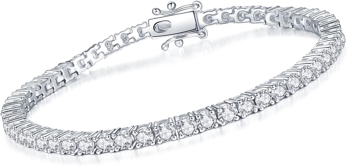 Exquisite Moissanite Diamond Tennis Bracelet.