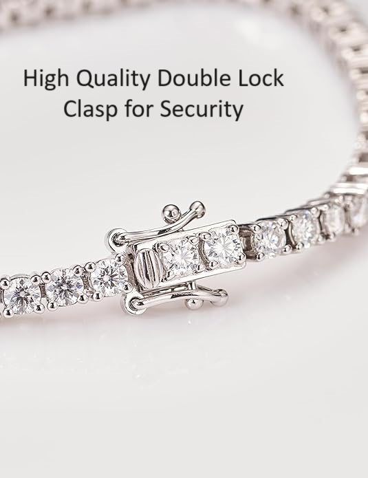 Exquisite Moissanite Diamond Tennis Bracelet.