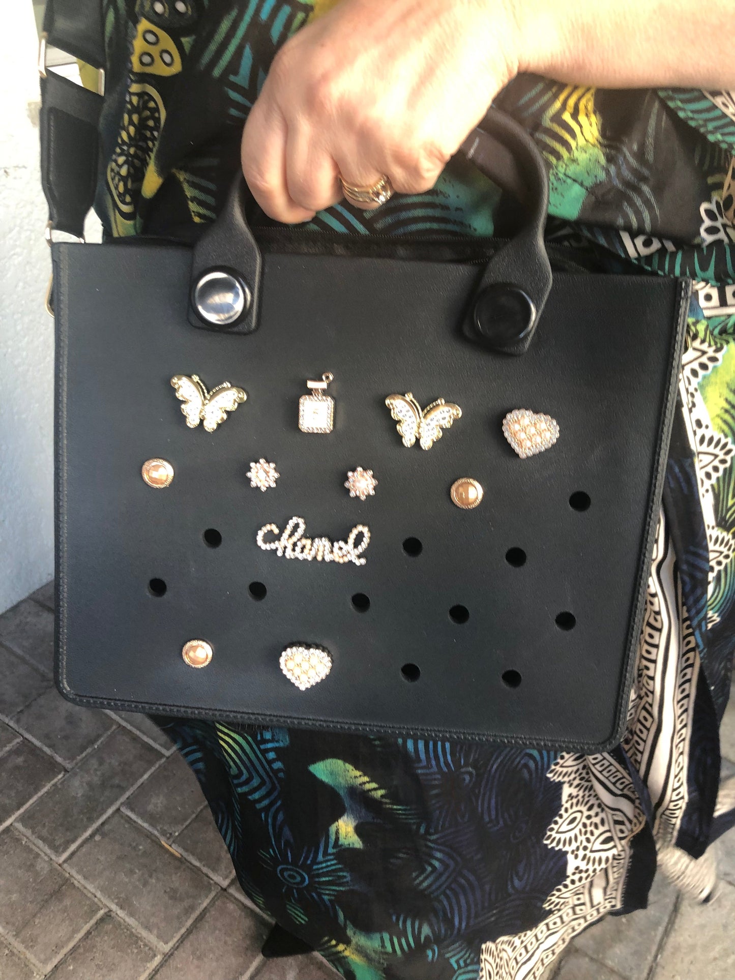 New! Charms Style Bogg Bag Hole Punched Lightweight Tote Bag - Variety of Colors - Mix and Match!