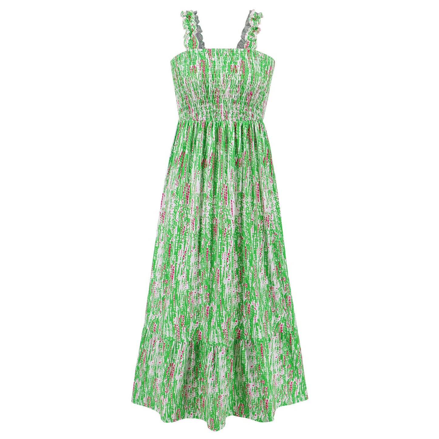 Summer Elegant French Floral Strap Dress
