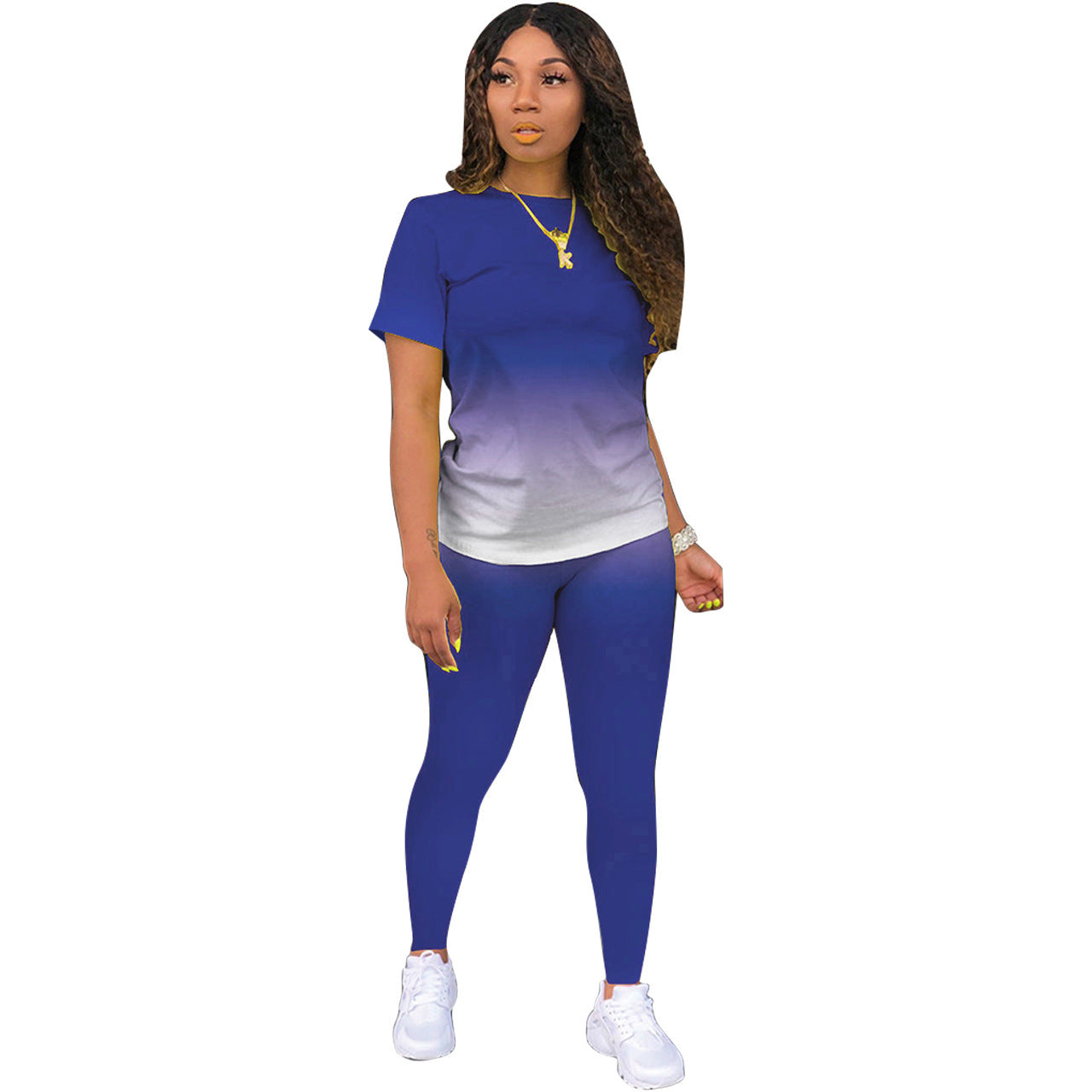 Gradient Two-piece Workout Leggings & Top