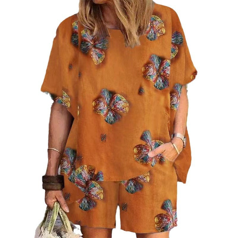 Retro Cotton Linen OVERSIZE Two-piece Set