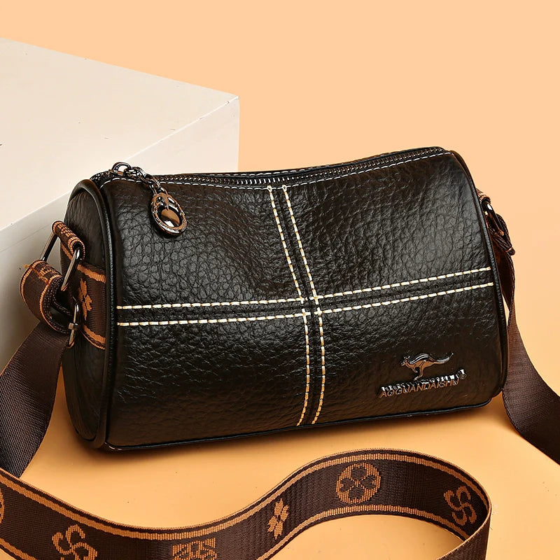 Stylish Genuine Leather Crossbody Shoulder Bag
