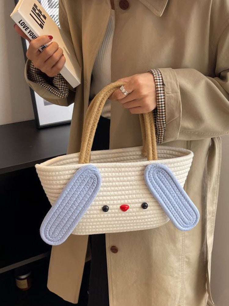 Cute Doggie Cartoon Knit Handbag