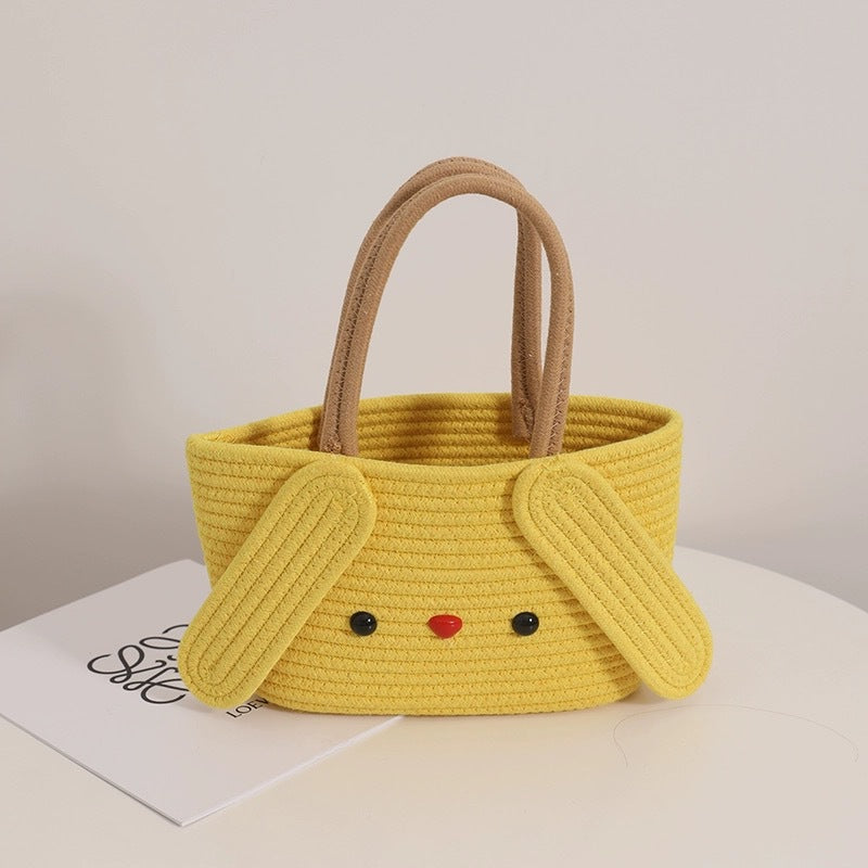 Cute Doggie Cartoon Knit Handbag