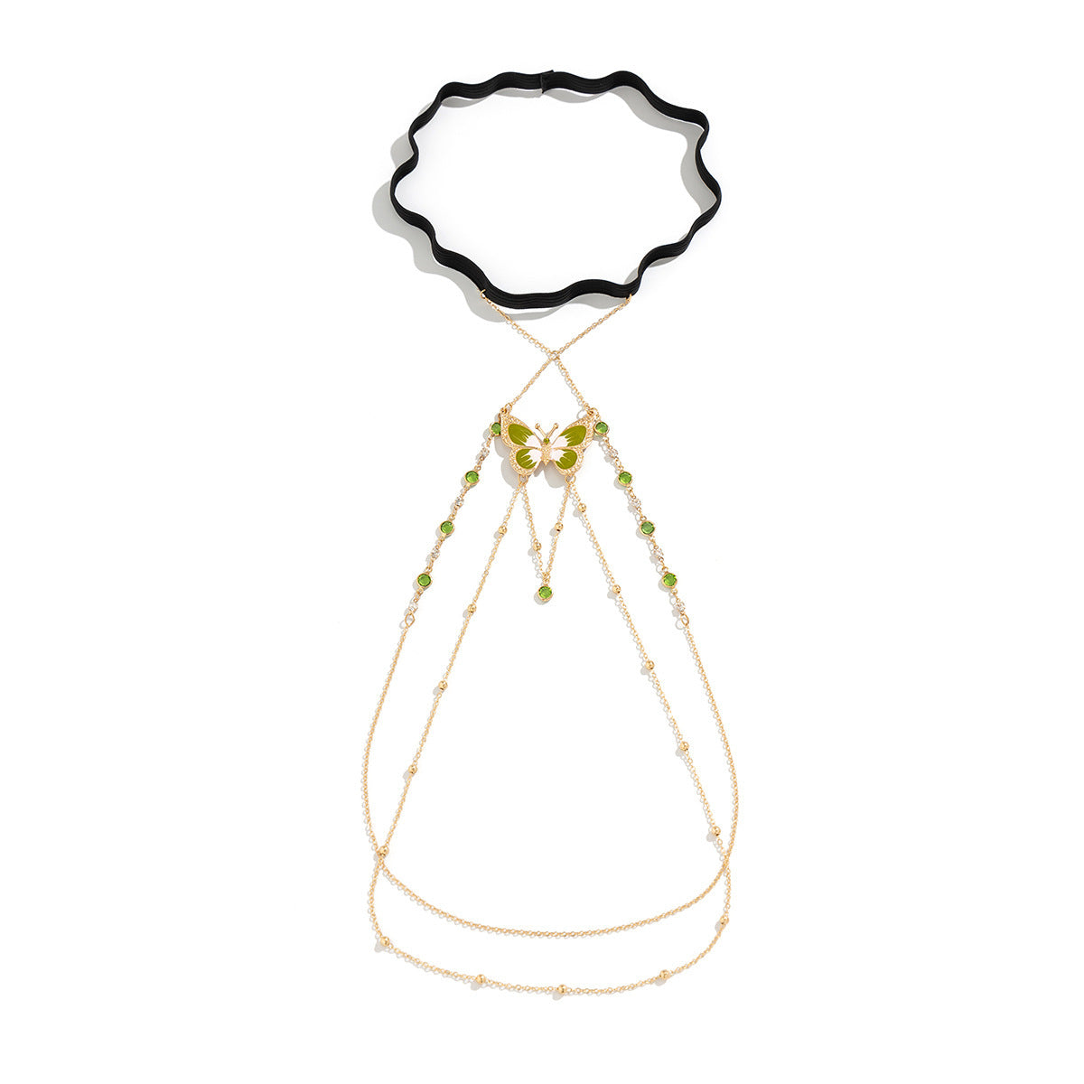 Elastic Band Thigh Bracelet with Painted Butterfly.