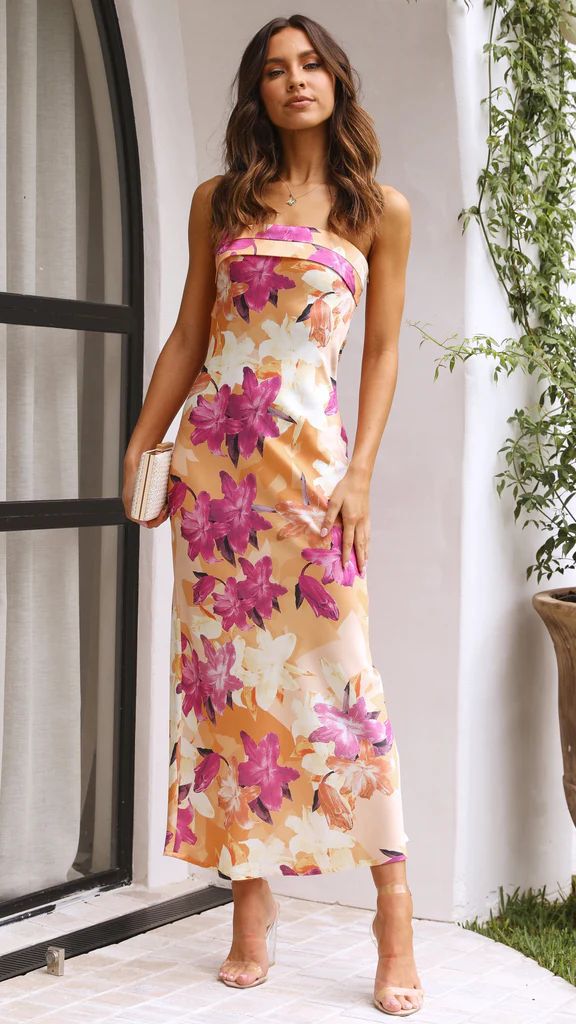 Floral Print Sleeveless Backless Maxi Dress