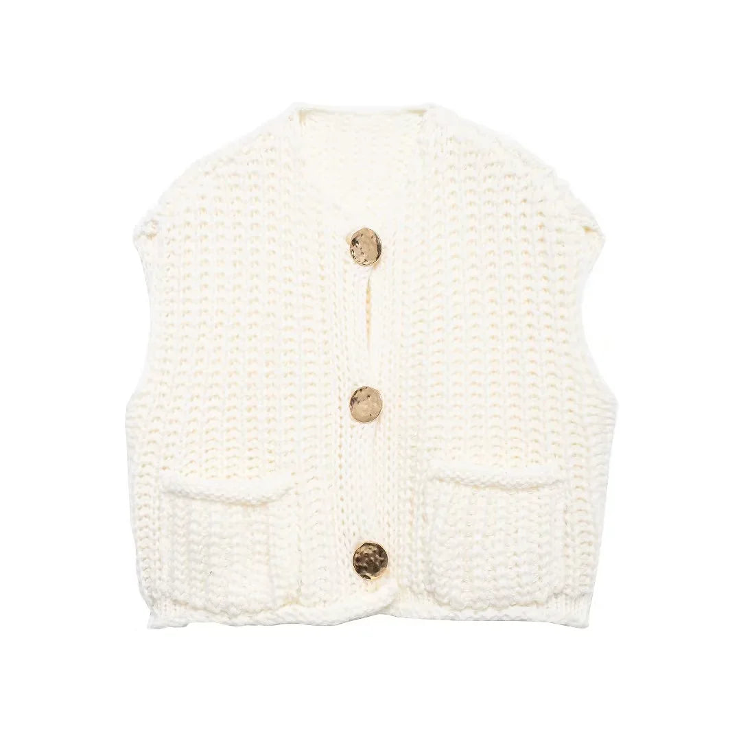Knit Sweater  Sleeveless Vests