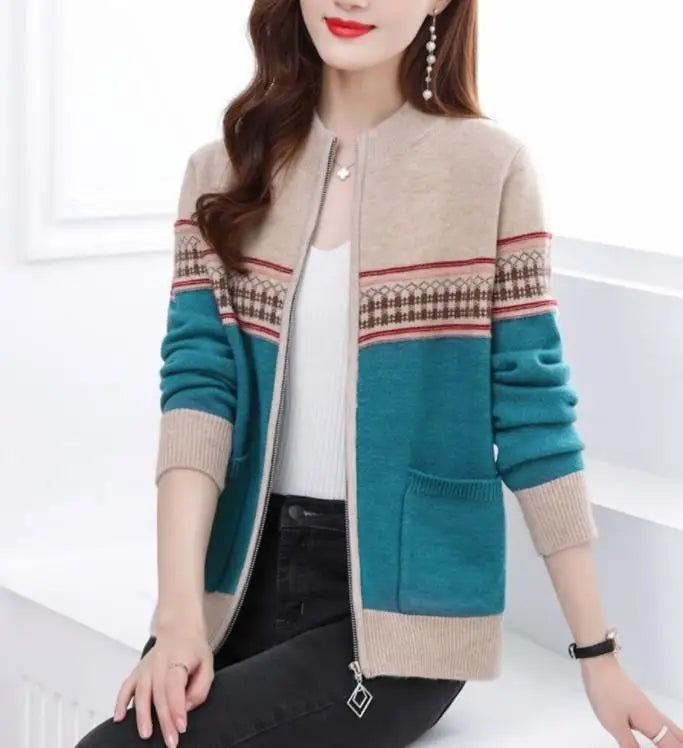 Country Western Style Retro  Casual Jacket Zipper Cardigan