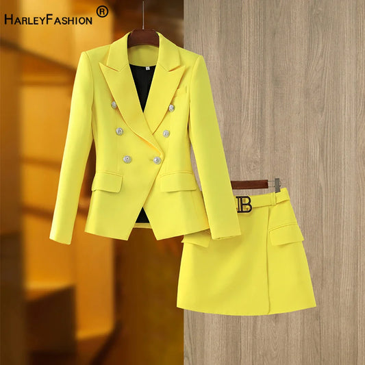 Style Struck Blazer & Skirt Two-Piece Set
