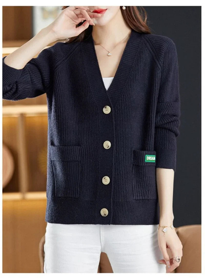 Sweater  V-neck  Cardigan Jacket