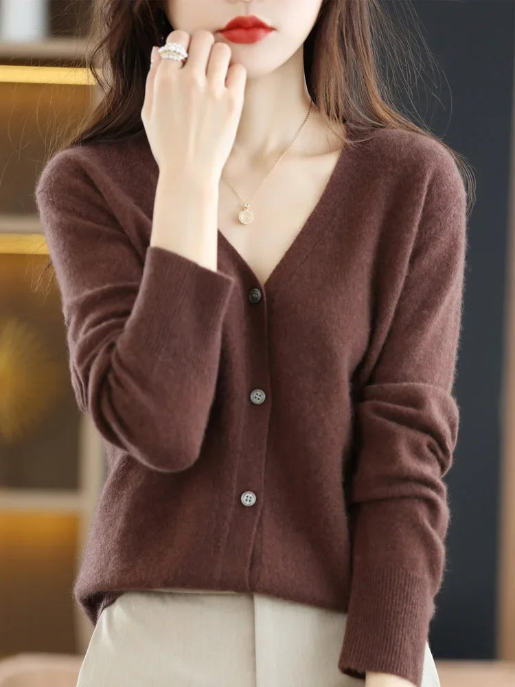 Baby Soft V-neck Slim Cardigan