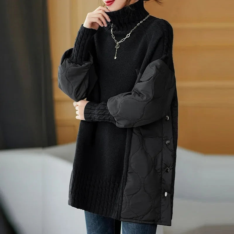 Trendy Knit Top Sweater with  Long Sleeves