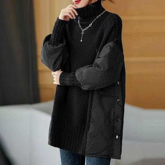 Trendy Knit Top Sweater with  Long Sleeves