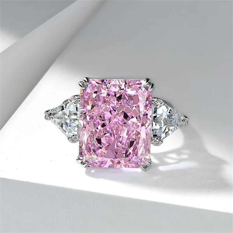 Large Square CZ Stone Ring