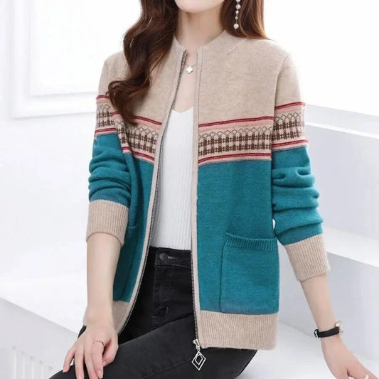 Country Western Style Retro  Casual Jacket Zipper Cardigan