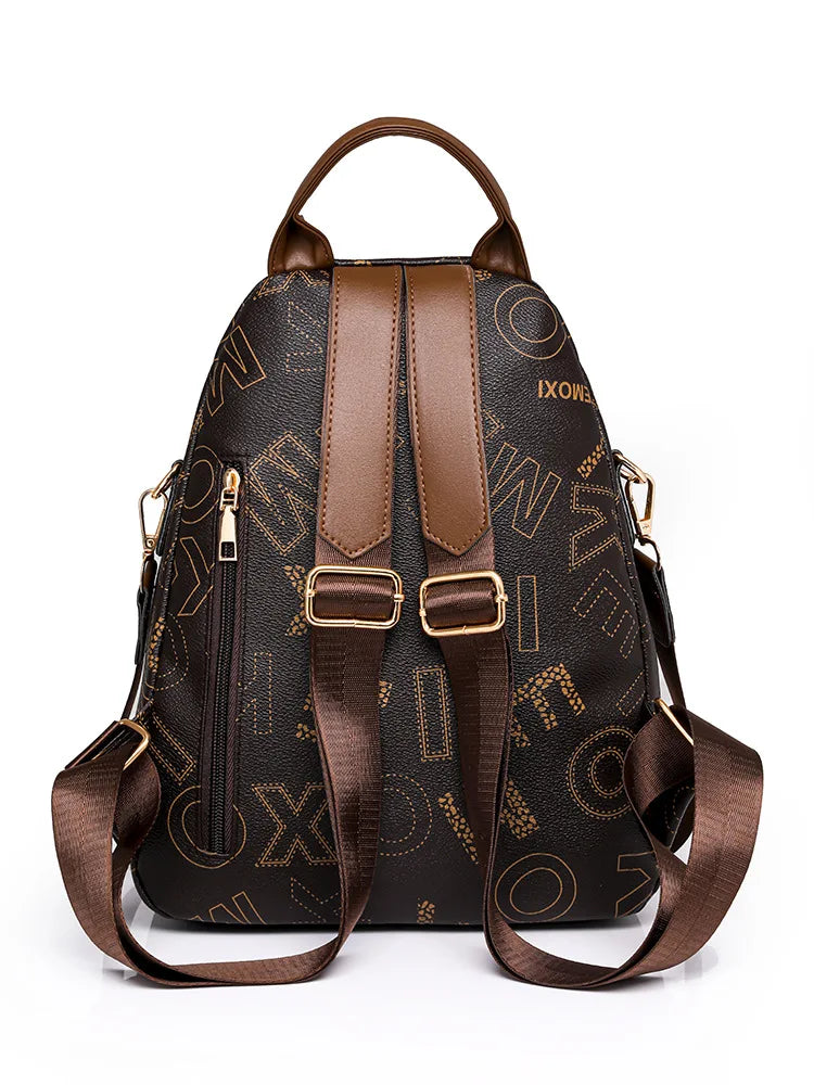 Eco-Leather Anti Theft Travel Backpack