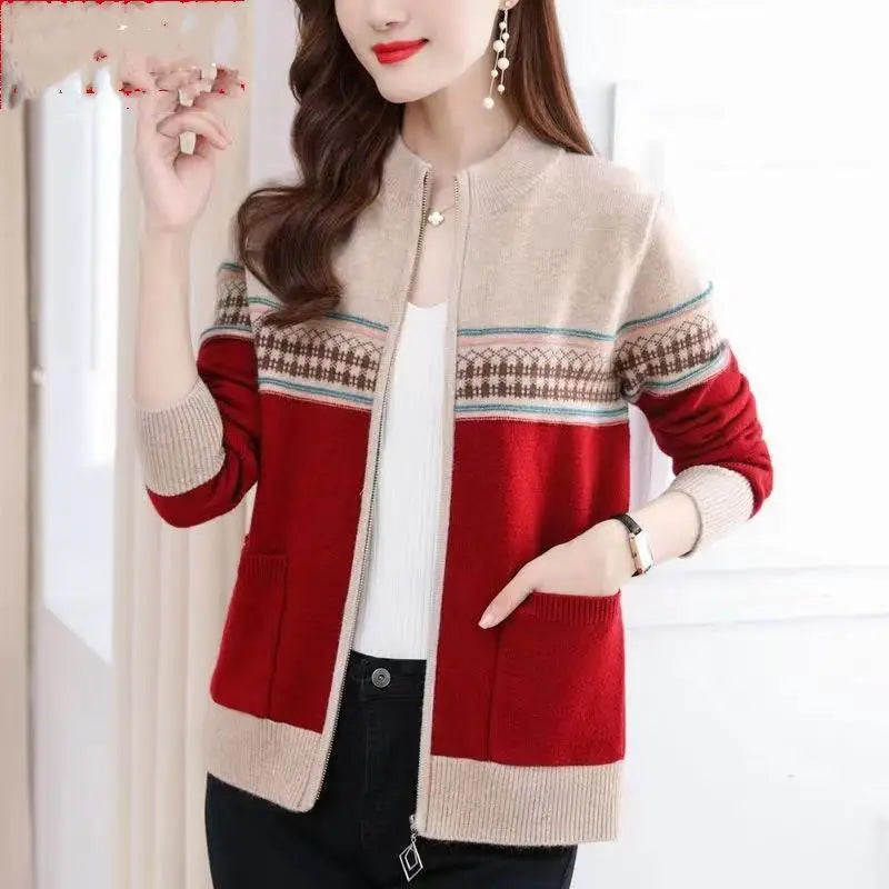 Country Western Style Retro  Casual Jacket Zipper Cardigan