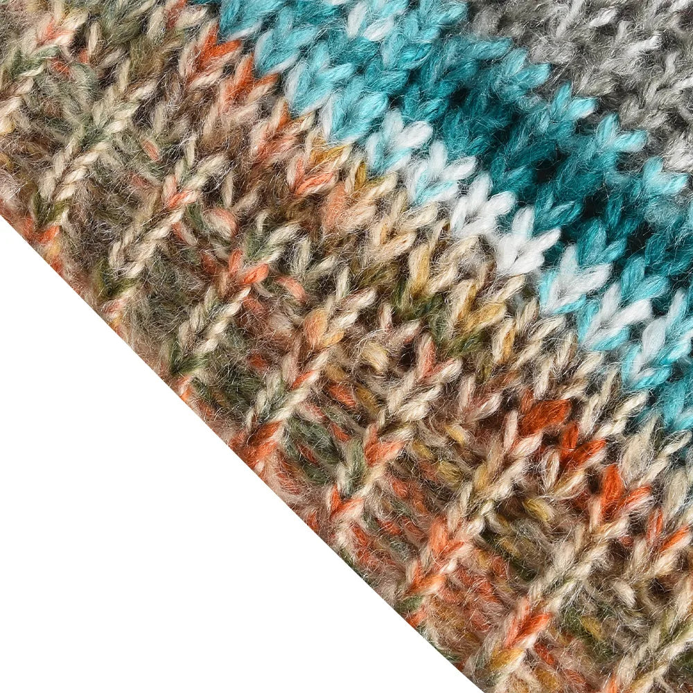 Many Colors Sweater Knitted Cardigan