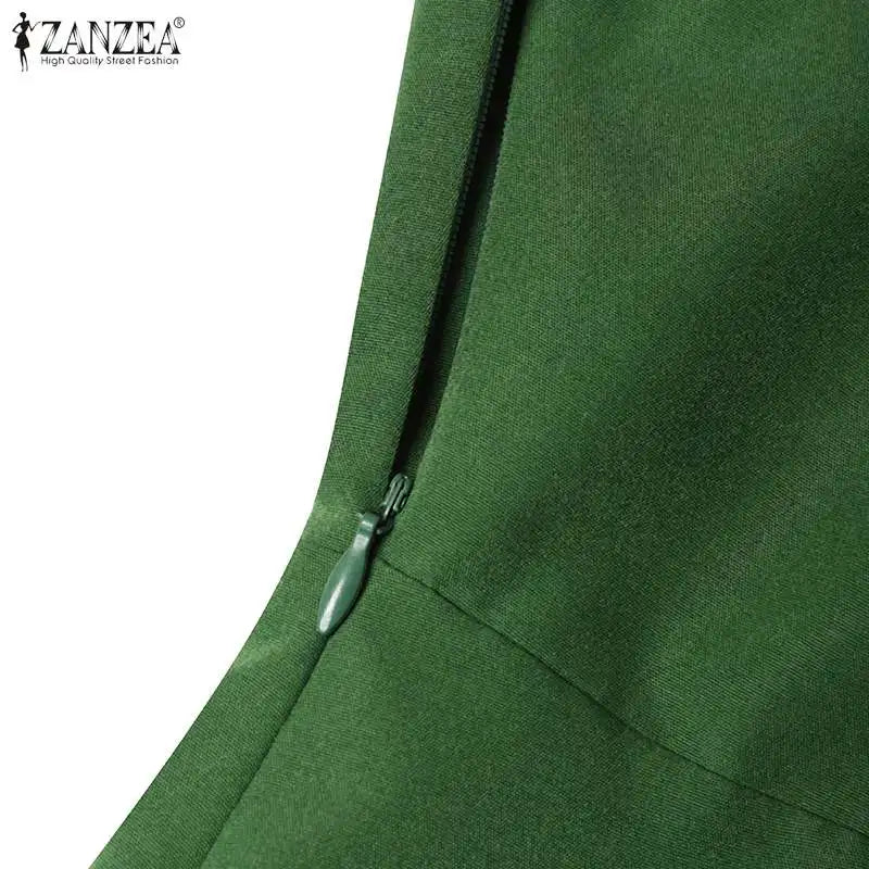 Elegant Leisure Retro V Neck Sleeveless Button Down MidI  Dress