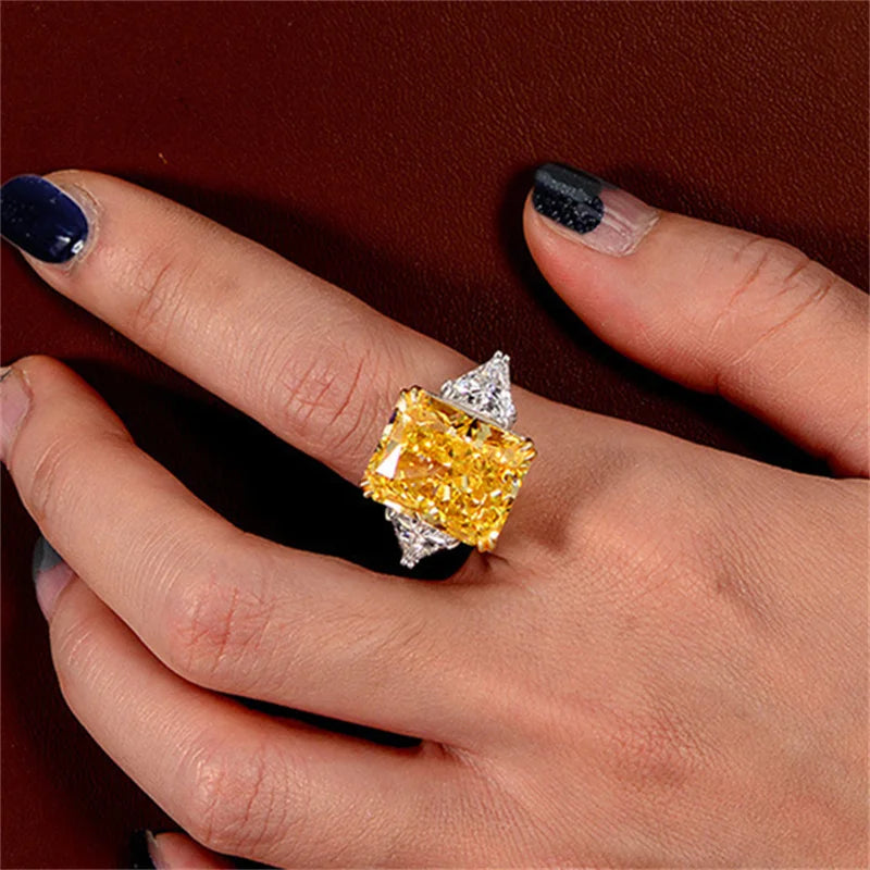 Large Square CZ Stone Ring