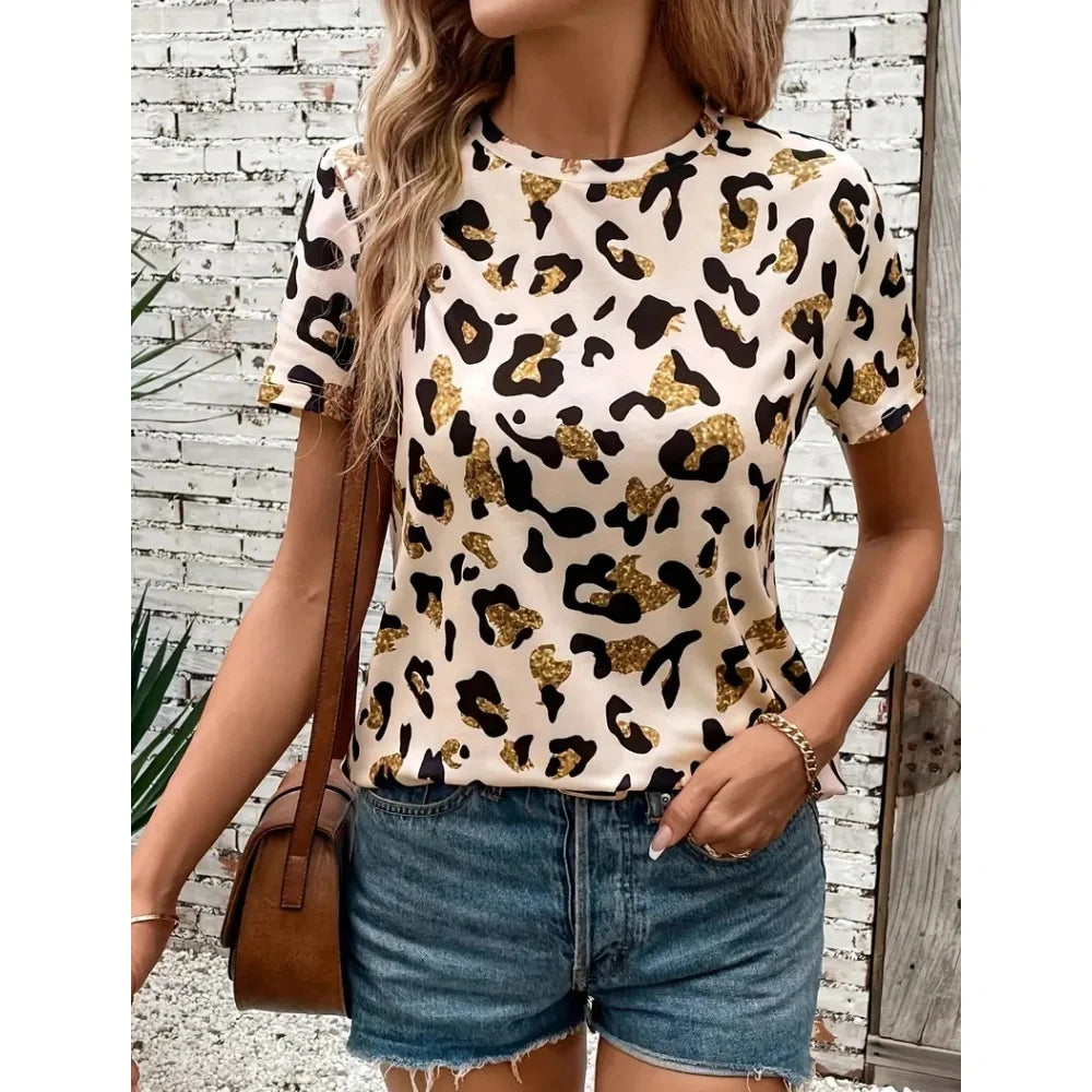 Leopard Heart Oversized T-shirt