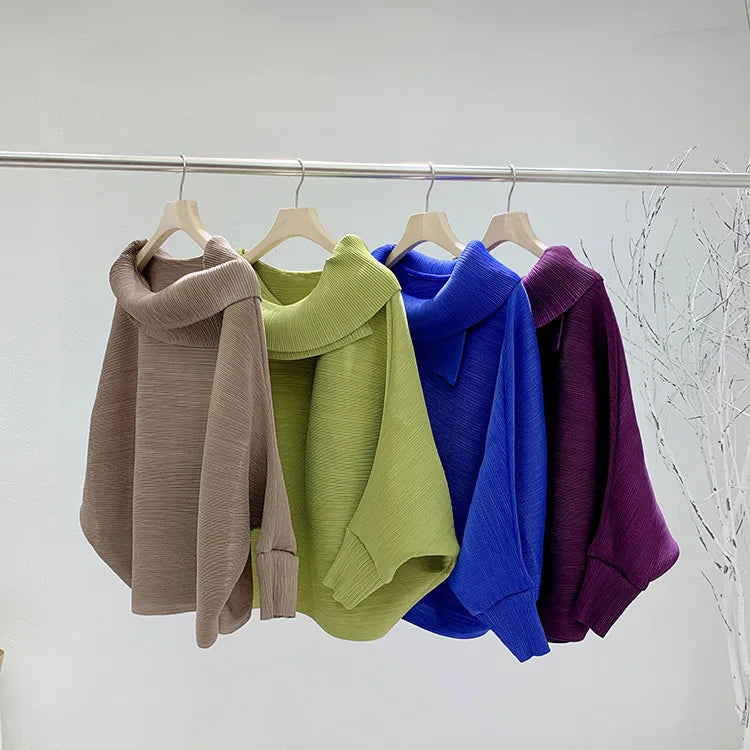 Perfected Charm Batwing Sleeve Top and Wide Leg Trousers Matching Set