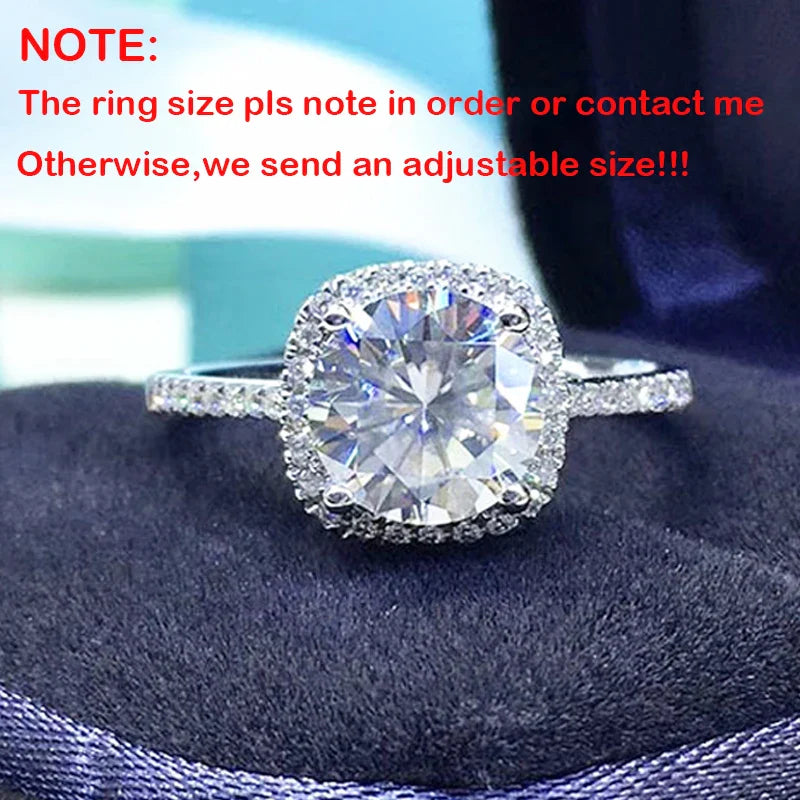 GRA Certified Sterling Silver Flawless Moissanite Diamond Ring, Necklace, Earring Jewelry Set