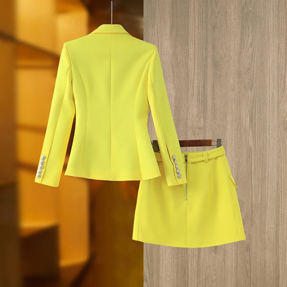 Style Struck Blazer & Skirt Two-Piece Set