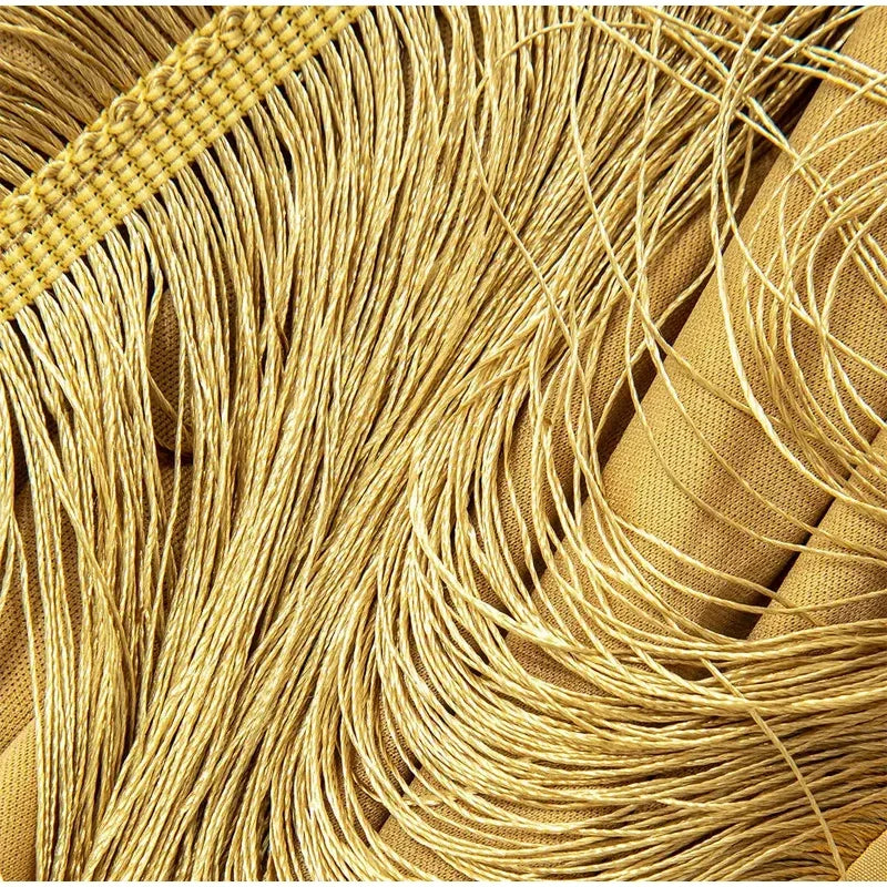 Shiny Tassels Halter Off Shoulder Sleeveless Slim  Mini Dress