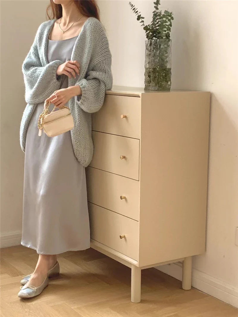 Sweet V-Neck Oversized  Fashion Knitting Cardigans  One Size