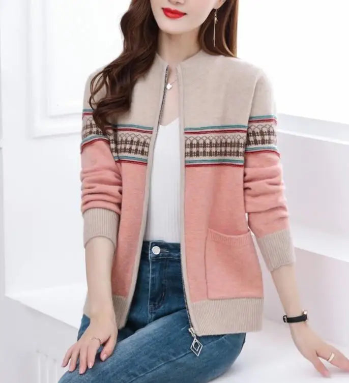 Country Western Style Retro  Casual Jacket Zipper Cardigan