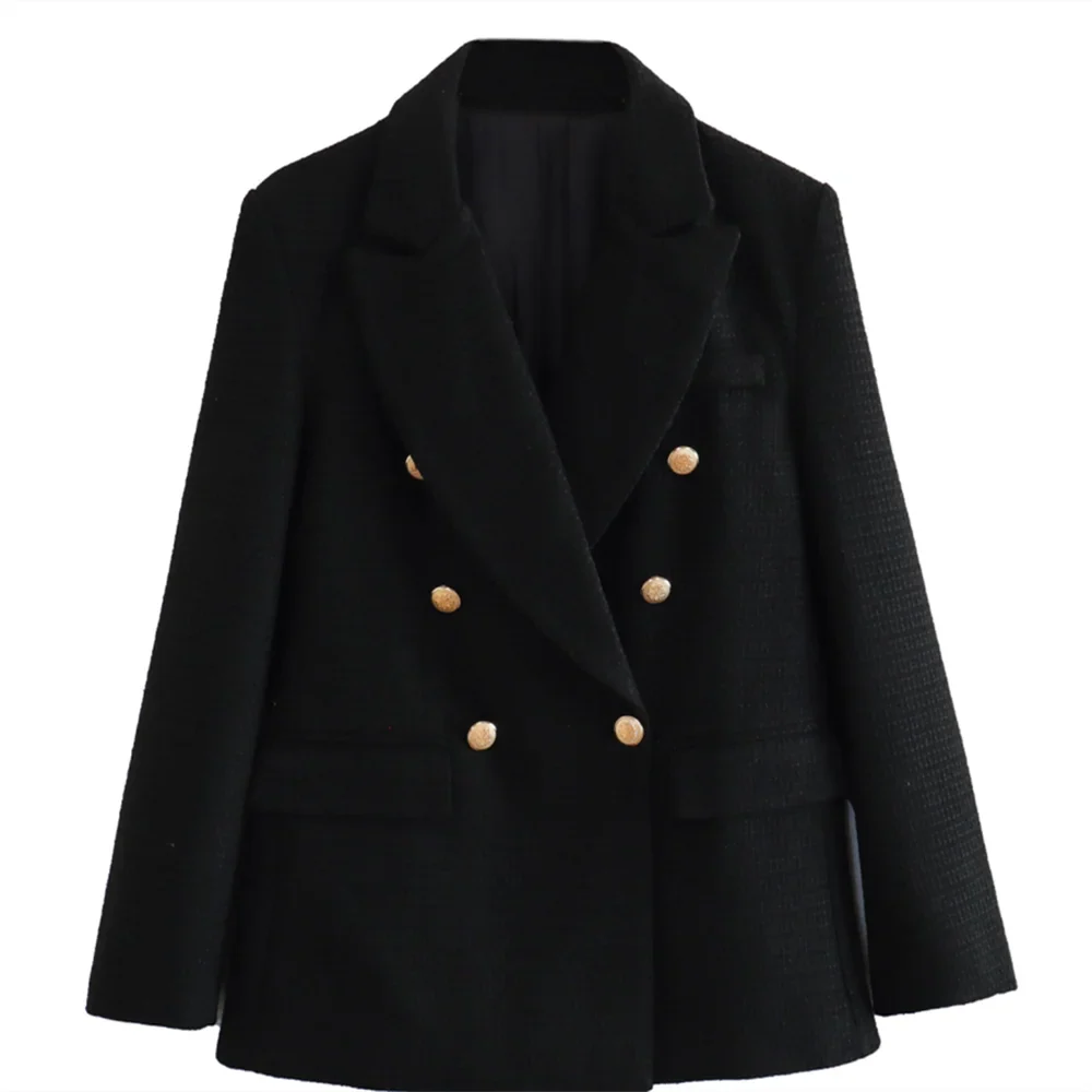 On-Trend Double Breasted Knitted Blazer