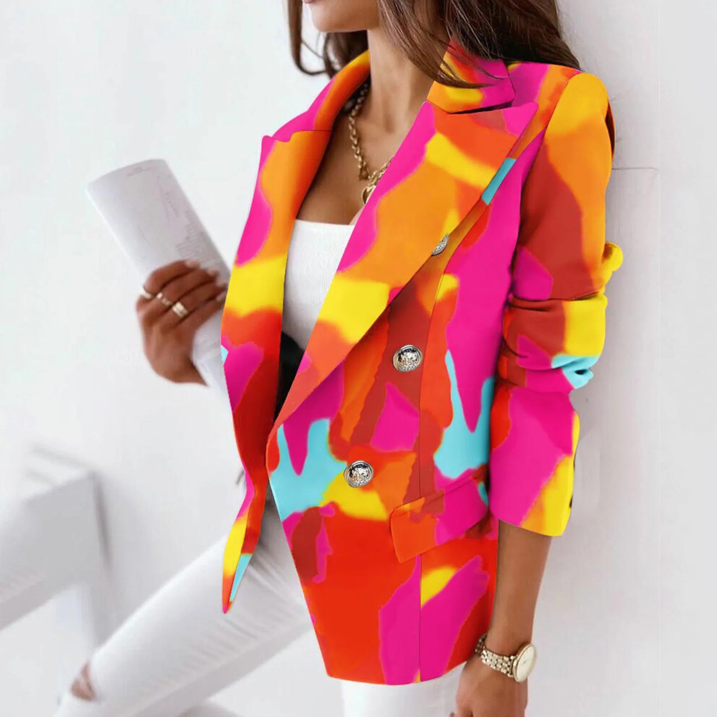 Looking Crisp Plaid Blazer